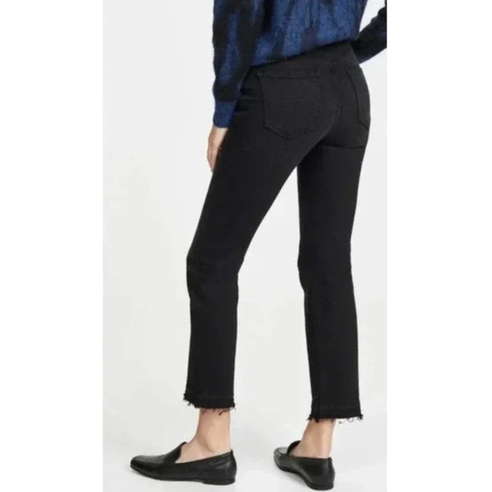 AYR The Rocker Straight Leg Crop Raw Hem in Magnetic Black Size 25 - Picture 2 of 13
